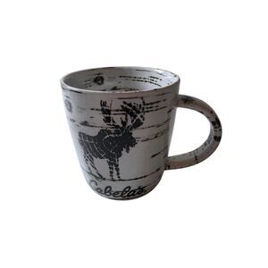 CABELA'S White Black Aspen Tree MOOSE Tea Coffee Mug